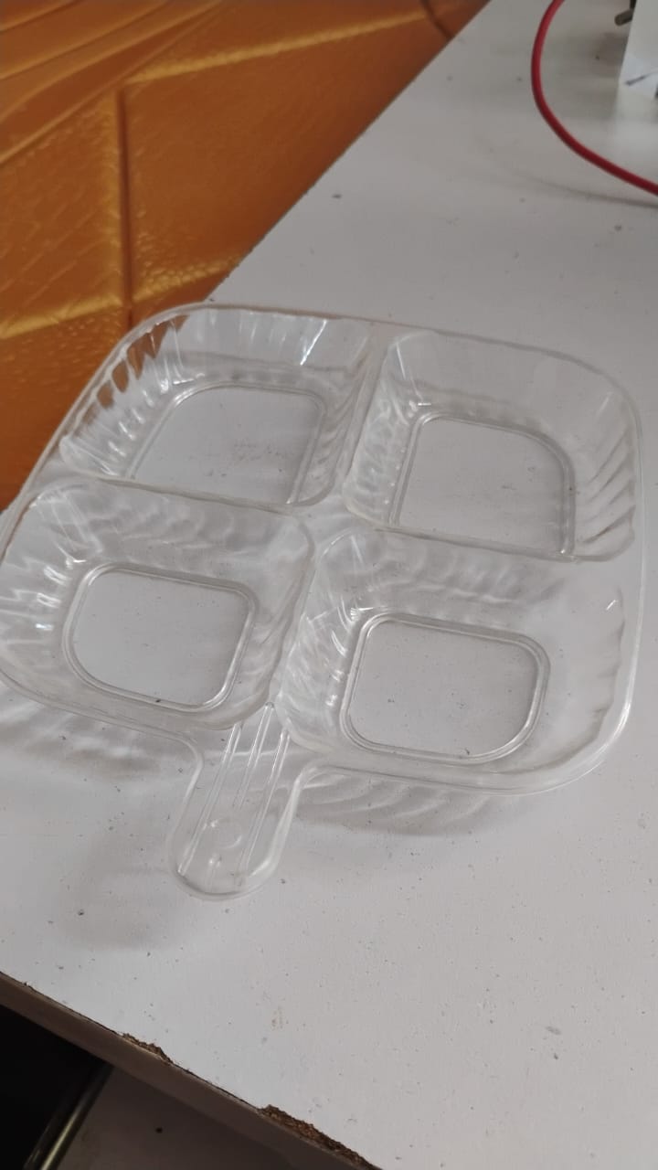 Plastic Kitchen Trays for Serving (4 Compartment / 1 Pc) Plastic Kitchen Trays for Serving (4 Compartment / 1 Pc)